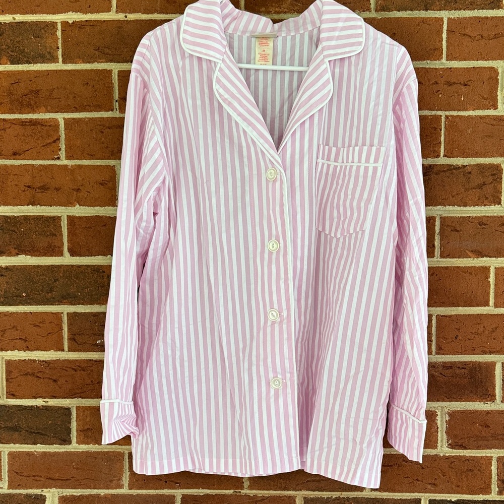 Pink Striped Women's Pajama Top and bottoms 100% Cotton!